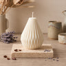 WeHome Candles – Ръчно изработена ароматна декоративна свещ от натурален восък, 6,5 см