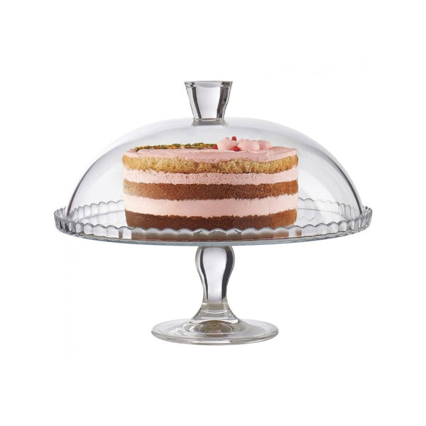 Стъклена поставка за торта с капак "Patisserie" 32 см