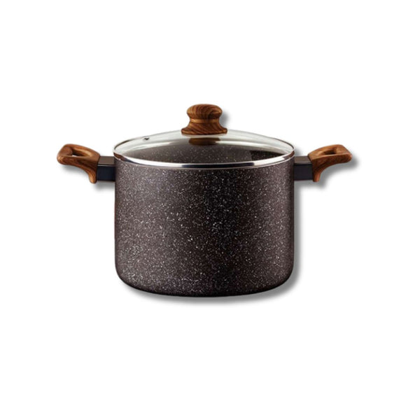 Brio Mocca Marble Edition – Дълбока тенджера с каменно-мраморно покритие Ø22 см, 5,65 л.