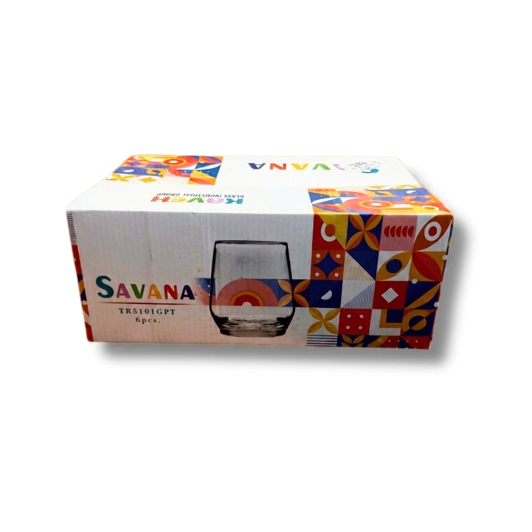 Комплект стъклени чаши „Savana“ – 6 бр., 335 мл