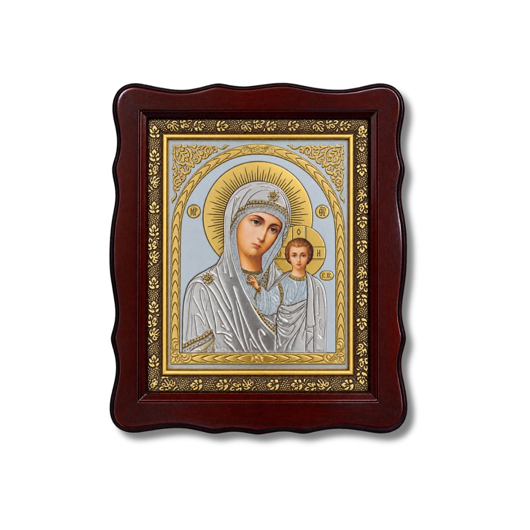 Православна икона с дървена рамка – различни изображения, 25 × 22 см