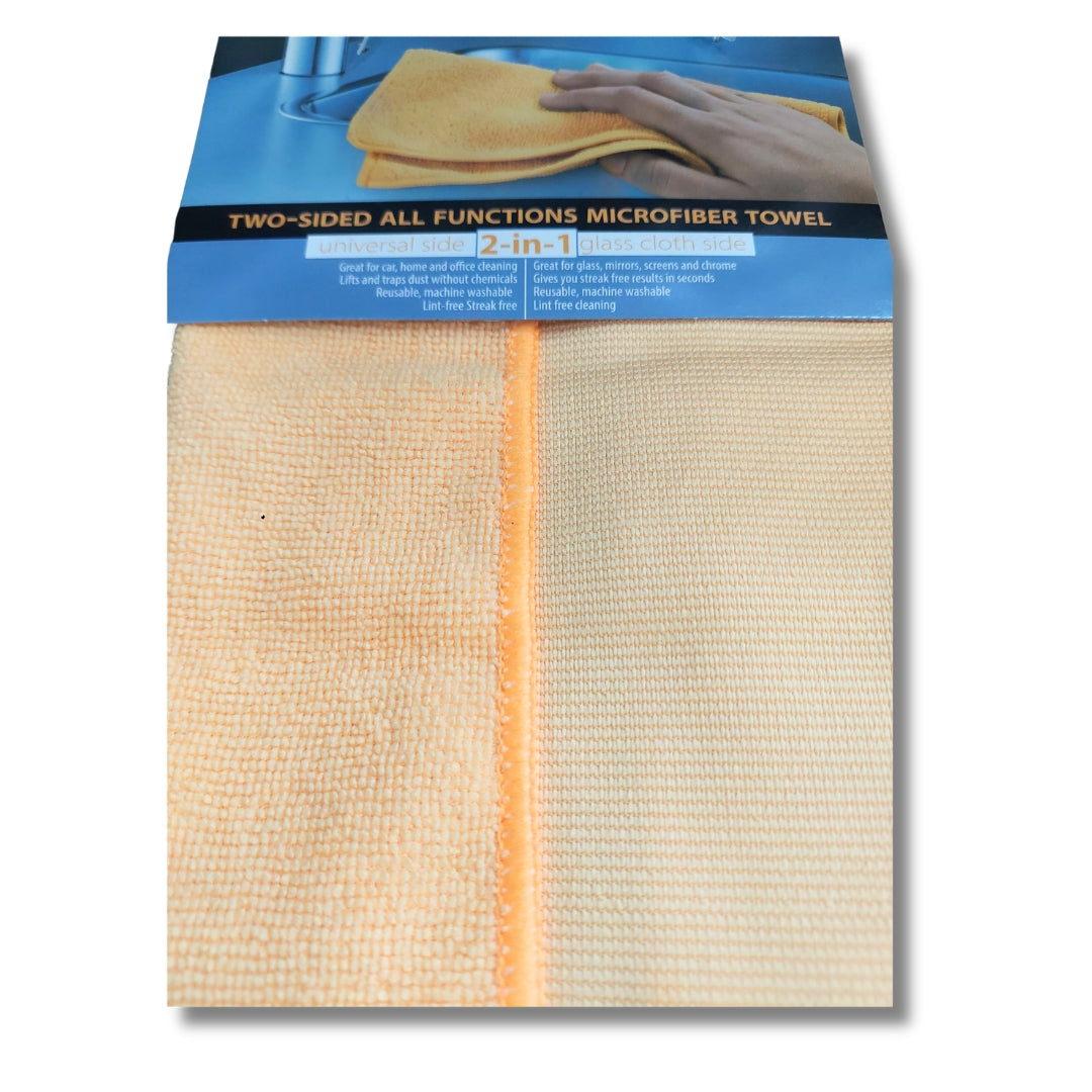 Brio – Двустранна микрофибърна кърпа 2 в 1 - 30 × 40 см