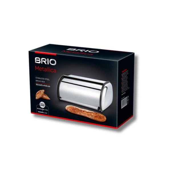 Brio Metallica – Кутия за хляб от неръждаема стомана – 2 размера
