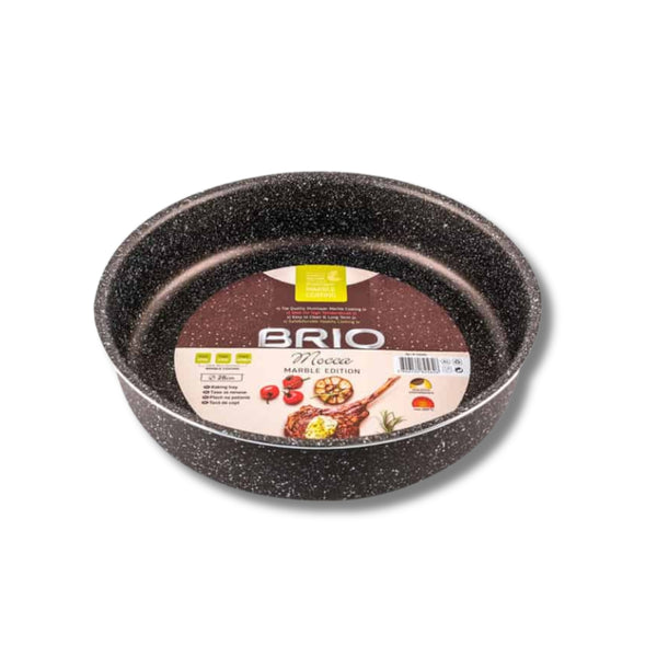 Brio Mocca Marble Edition – Кръгла тава с незалепващо покритие, Ø28 и Ø32 см